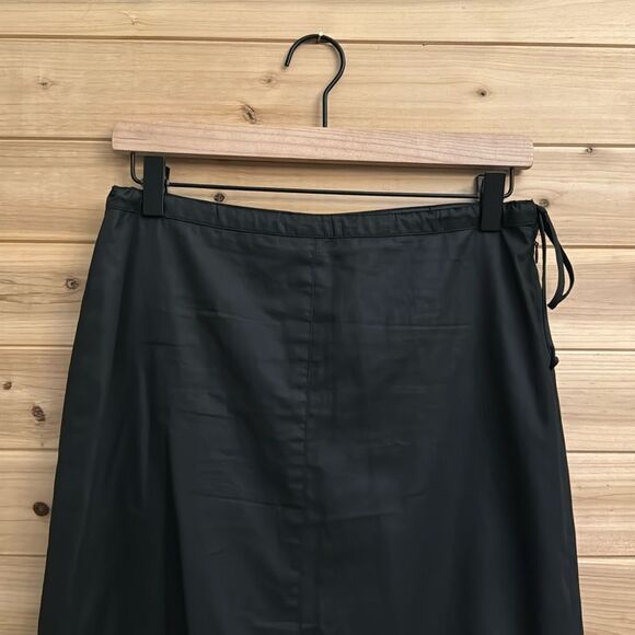 Vintage Guess Collection Size 2 Midi Length Side Tie Nylon Inside Slit Skirt - Picture 2 of 11